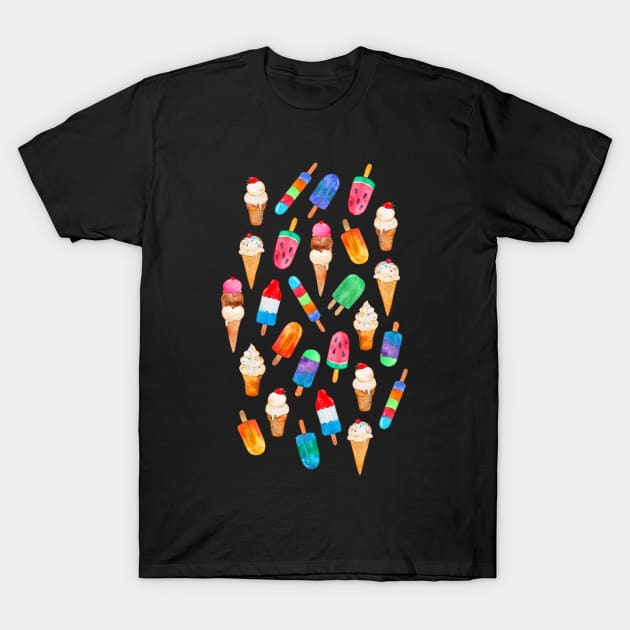 Summer Pops and Ice Cream Dreams T-Shirt by micklyn